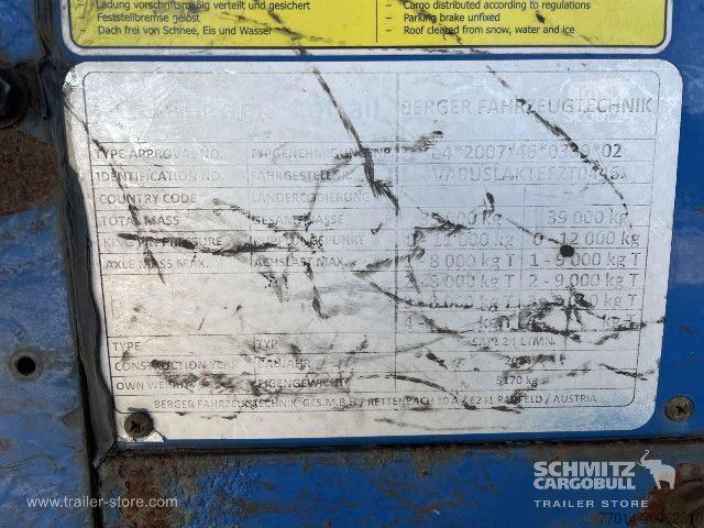 مقطورة نصفية مفتوحة مع قماش مشمع Berger Curtainsider Mega