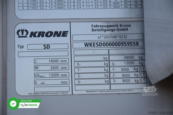 Jäähdytyspuoliperävaunu KRONE SDR Cool Liner FP 60 ThermoKing SLXi 300