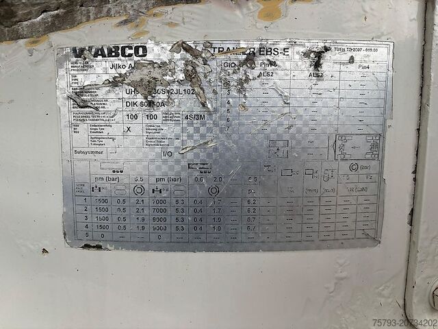 Reboque silo Jilko 42m³Silo Interne Nr. 1021