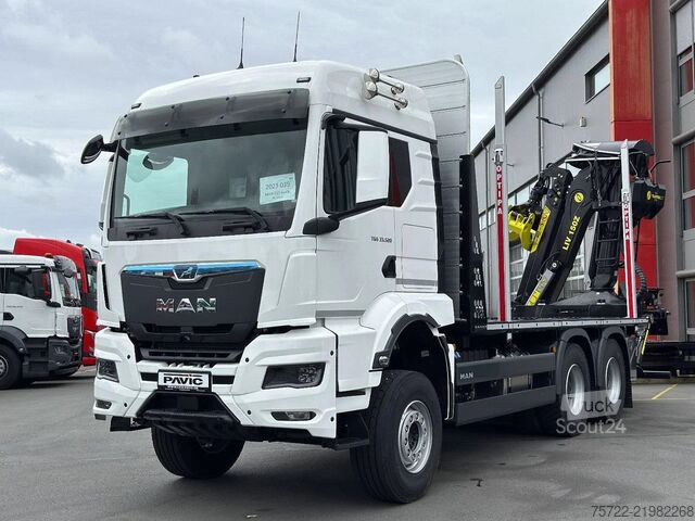 Μεταφορέας ξυλείας MAN TGS 33.520 6x4 BL 3900 Kurzholz Plattform Aufbau