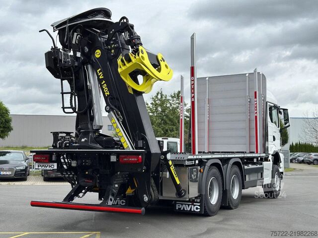 Μεταφορέας ξυλείας MAN TGS 33.520 6x4 BL 3900 Kurzholz Plattform Aufbau