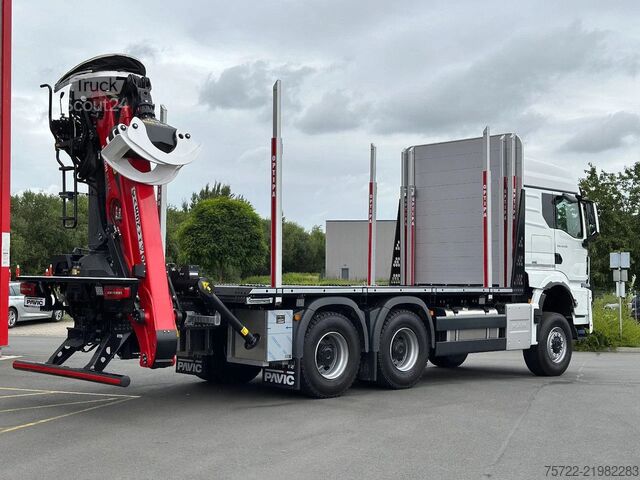 Transportator de lemn MAN TGS 33.520 6x6 BL Kurzholz Plattform Epsilon Kran