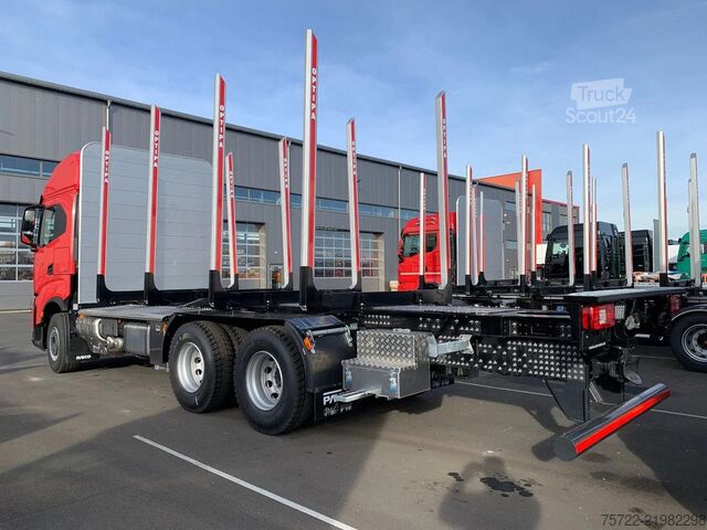 Přepravník dřeva Iveco X-WAY 570 6x4 BL  Kurzholz-LKW Kran nach Wahl