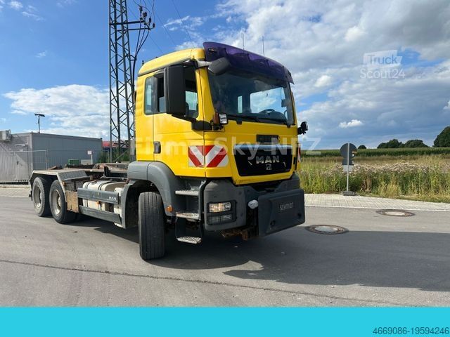 Camion benne à bras amovible MAN 26.480 Euro 5 Schaltgetriebe 6x6  Hydrodrive