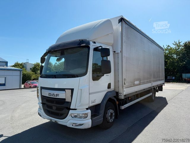Kamion sa ravnom platformom i ceradom DAF LF 260 LBW BLATT/LUFT KLIMA