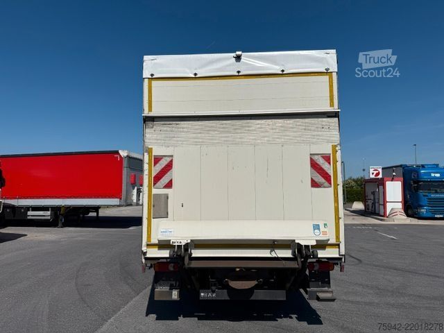 Kamion sa ravnom platformom i ceradom DAF LF 260 LBW BLATT/LUFT KLIMA