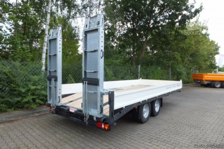 Low loader trailer Möslein TTT 13- 6,28 Weiß  Neuer Tandemtieflader 13 t GG