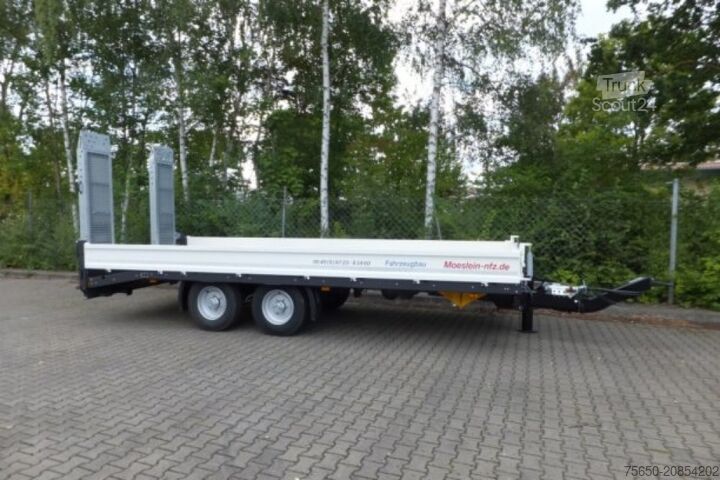 Low loader trailer Möslein TTT 13- 6,28 Weiß  Neuer Tandemtieflader 13 t GG