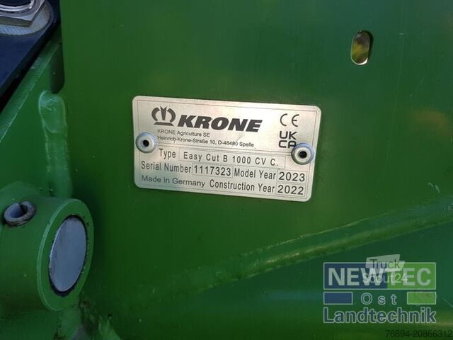 Mowing machine Krone EASYCUT B 1000 CV COLLECT