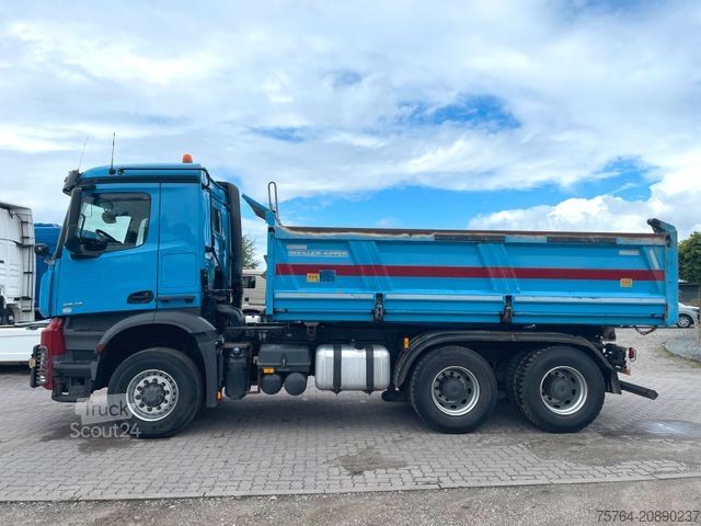Three-sided tipper truck MERCEDES-BENZ 2643 /6x6H ALLRAD/Meiller/Bordmatik/Schneeplatte