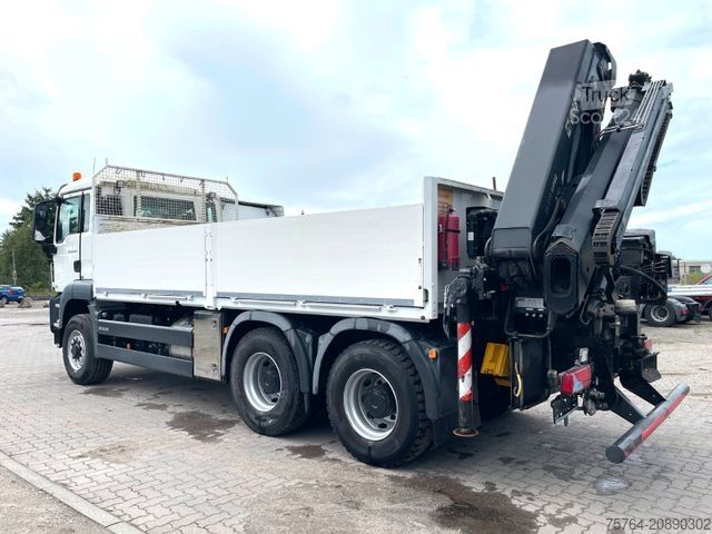 Camion plateau MAN TGS 26.440/Pritsche/Hiab 211 EP-3/FUNK/6x6 Hydro
