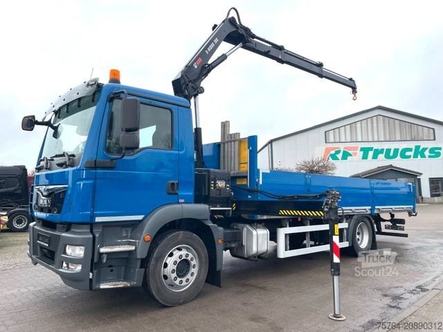 Camion plateau MAN TGM 15.250/HIAB Kran/Funk/ 6,7m Pritsche/94tkm