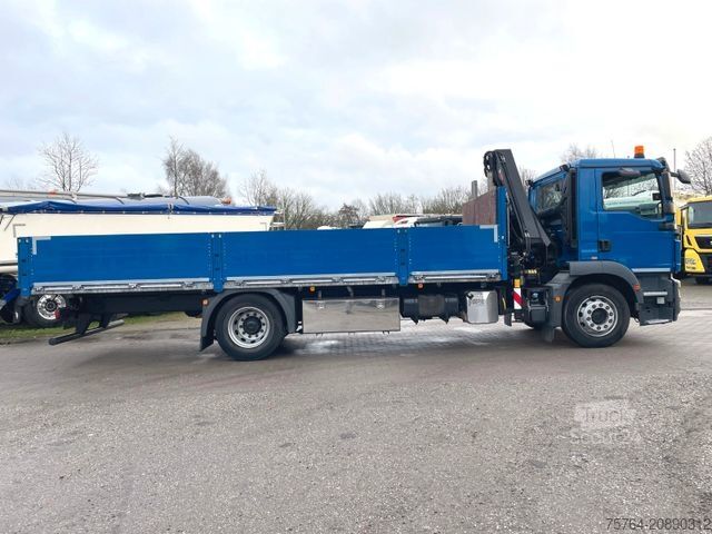 Camion plateau MAN TGM 15.250/HIAB Kran/Funk/ 6,7m Pritsche/94tkm