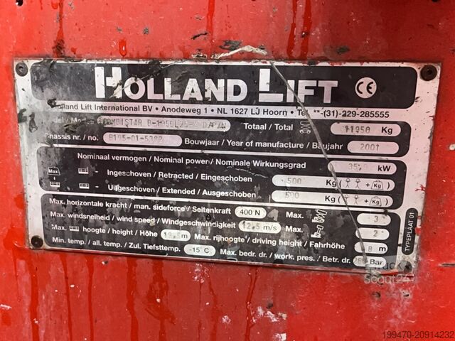 Schaarheftafel Holland-Lift B195-DL25 (21m)