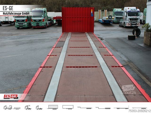 Darbinės platformos puspriekabė KÖGEL 3-Achs-Mega Chassis