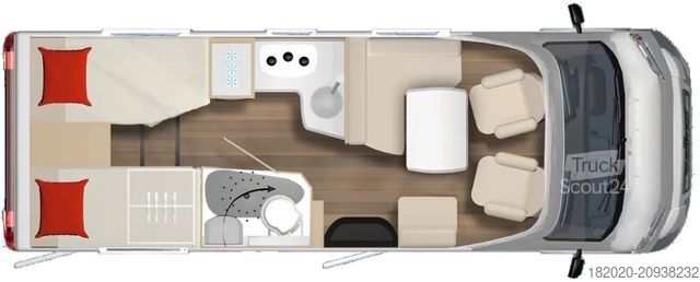 Teilintegriertes Wohnmobil BÜRSTNER B66 TD 690 G Hubbett