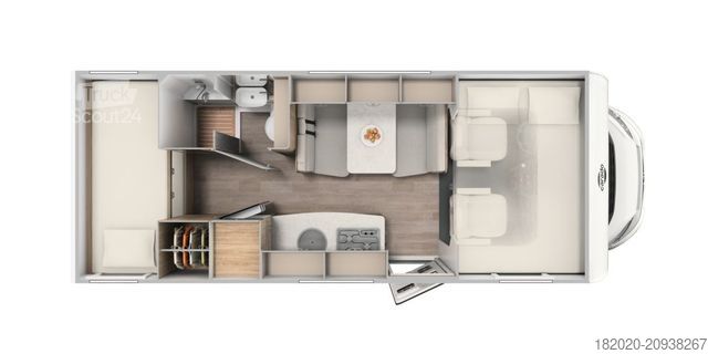 Alkóvos lakókocsi CARADO A 361 Pro (46) SAT, Navi, Stützen