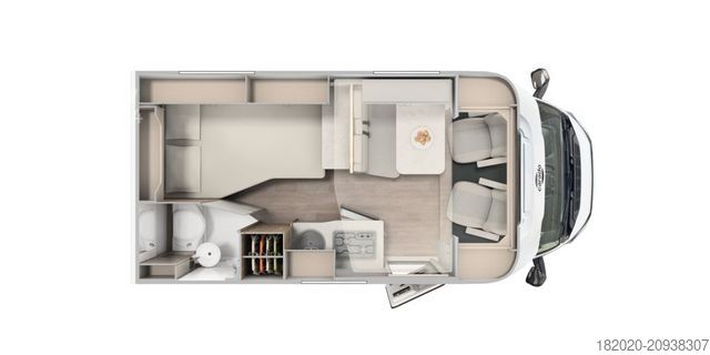 Daļēji integrēta kemperis CARADO T 135 Pro+ AUTOMATIK, HUBBETT, NAVI, RFK