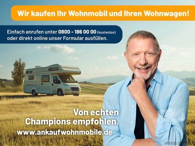 Halvintegrerad husbil HOBBY Siesta T 600 GFLC/Festbett/Garage/Klima/Markise