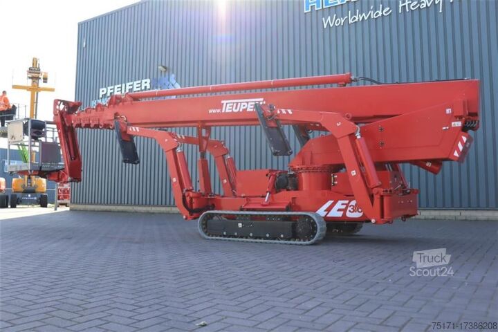 Gelenkteleskoparbeitsbühne Teupen Leo 36t As-Is, 230 V Electric Motor + Diesel, Rubb