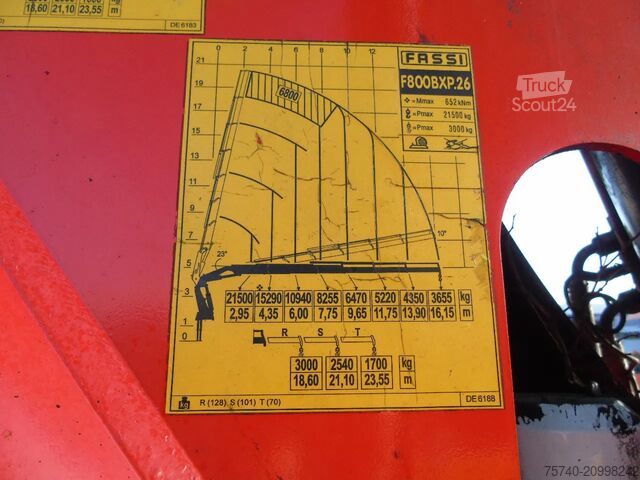 Camion-grue DAF CF 85.510 + FASSI 80TON 6x + 8X2 + EURO 5 + REMOTE