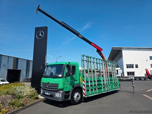 Platform aanhanger Mercedes-Benz Atego 1324 L Glasreff Palfinger PK 12.501 Funk