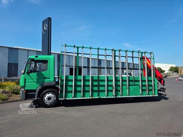 Platform aanhanger Mercedes-Benz Atego 1324 L Glasreff Palfinger PK 12.501 Funk