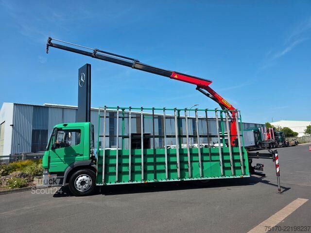 Platform aanhanger Mercedes-Benz Atego 1324 L Glasreff Palfinger PK 12.501 Funk