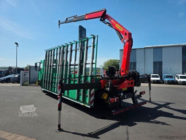 Platform aanhanger Mercedes-Benz Atego 1324 L Glasreff Palfinger PK 12.501 Funk