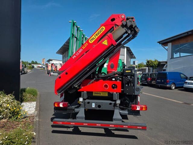 Platform aanhanger Mercedes-Benz Atego 1324 L Glasreff Palfinger PK 12.501 Funk