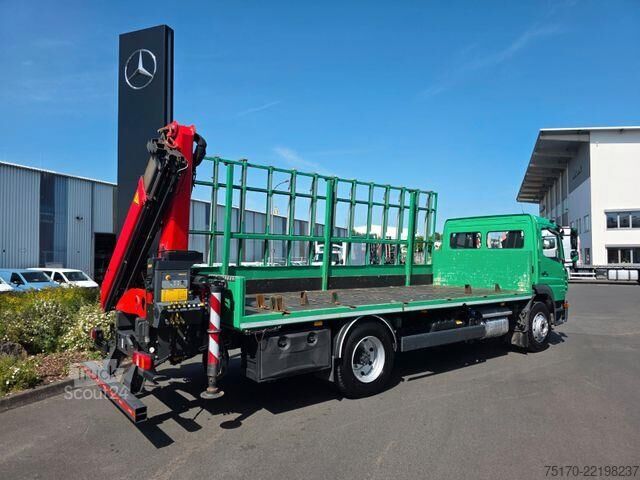 Platform aanhanger Mercedes-Benz Atego 1324 L Glasreff Palfinger PK 12.501 Funk