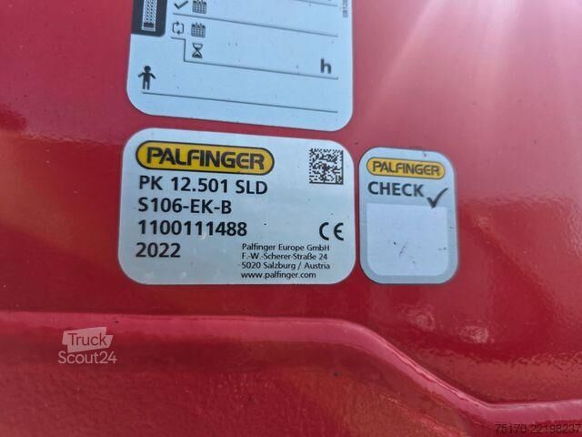 Platform aanhanger Mercedes-Benz Atego 1324 L Glasreff Palfinger PK 12.501 Funk