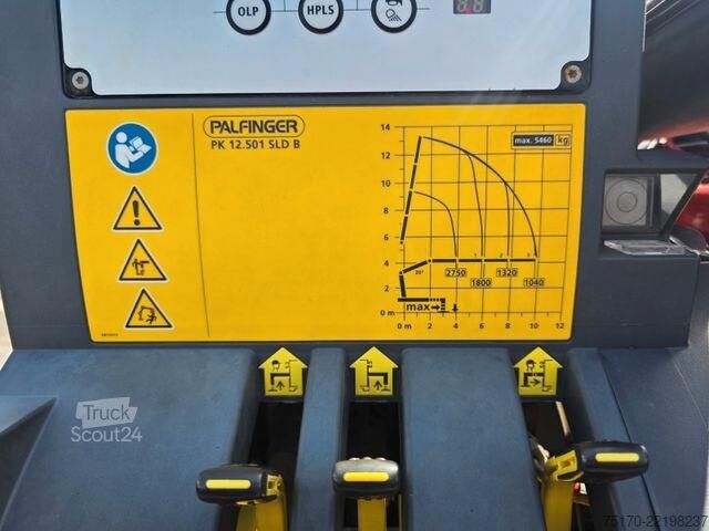 Platform aanhanger Mercedes-Benz Atego 1324 L Glasreff Palfinger PK 12.501 Funk