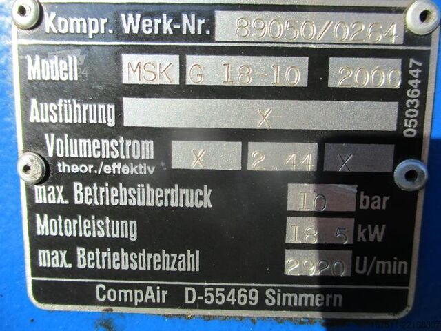компресор холодоагенту Compair MSK G - 18 - 10