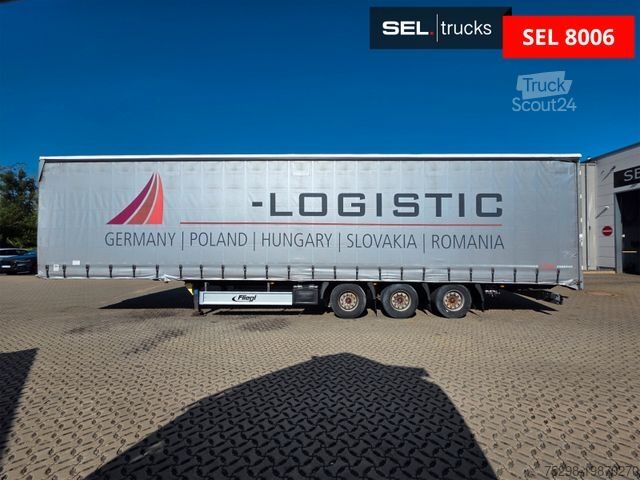 Open oplegger met zeil FLIEGL SDS01 / Hubdach / EDSCHA / Mega / Liftachse