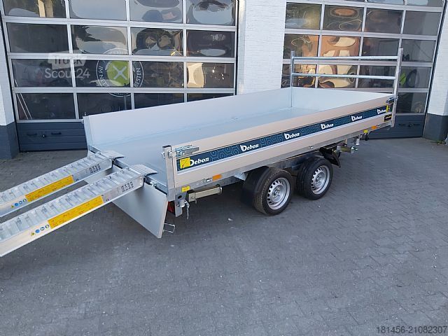 Camión volquete trilateral Cheval Liberté Debon PW 3.6 3500kg 360x180x35cm Rampen Stützen