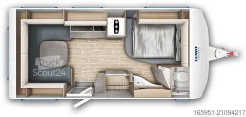 Caravan Fendt Tendenza 465 SFB 1800kg Dekopaket TV Halter