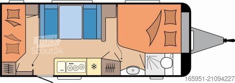 Τροχόσπιτο Hobby Excellent Edition 560 KMFe Etagenbetten, 2000kg