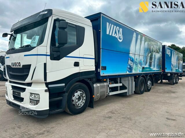 Nápojové vozidlo IVECO Stralis AS260S42/2x LBW/Schwenkwand/Krone Anhäng