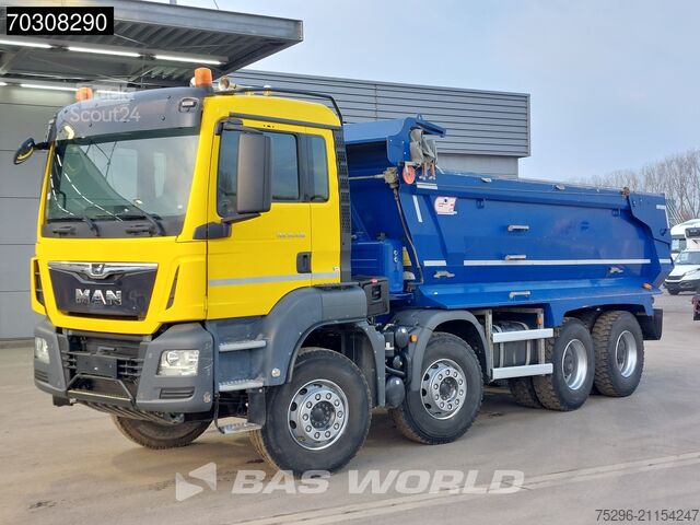 Camion de gunoi MAN TGS 35.430 8X4 15m3 CIF Bennes tipper Steel Sus...