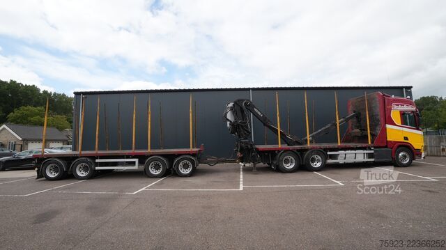 Kranwagen Scania R 580 V8 6X4 LOGTRANSPORT COMBI WITH KESLA 2112...