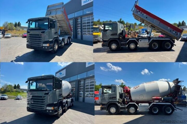 شاحنة خلاطة خرسانة SCANIA G450 8x4 SWS Mischer/Kipper