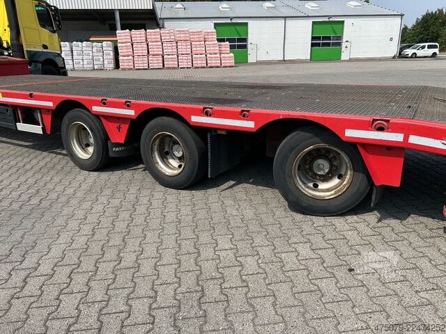 Semiremorcă cu platformă joasă FAYMONVILLE F-S43-1ABA / hydr. Hubbed / Funk / Seilwinde
