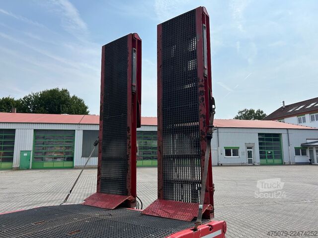 Semiremorcă cu platformă joasă FAYMONVILLE F-S43-1ABA / hydr. Hubbed / Funk / Seilwinde