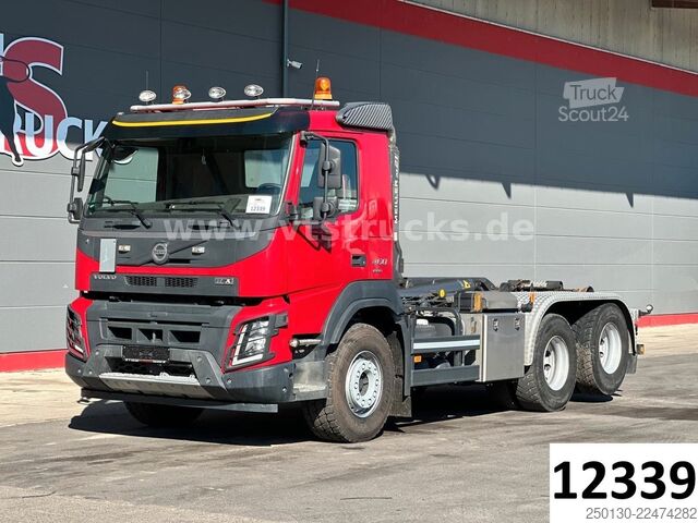 Autocamion cu cârlig pentru containere VOLVO FMX 460 6x4 BL MEILLER RS 21 AK TAAXLIFT TANDEM