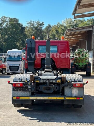 Autocamion cu cârlig pentru containere VOLVO FMX 460 6x4 BL MEILLER RS 21 AK TAAXLIFT TANDEM