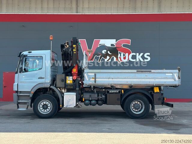 Autocamion basculant tridirecțional MERCEDES-BENZ Axor 1833 K MEILLER & PALFINGER PK18002 LK 13m.