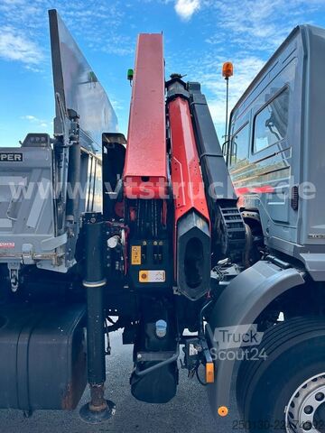 Autocamion basculant tridirecțional MERCEDES-BENZ Axor 1833 K MEILLER & PALFINGER PK18002 LK 13m.