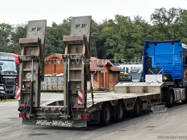 Semiremorcă cu platformă joasă MÜLLER-MITTELTAL TS3 Rm Lenk/Lift Radmulden Hydraulik/Rampen