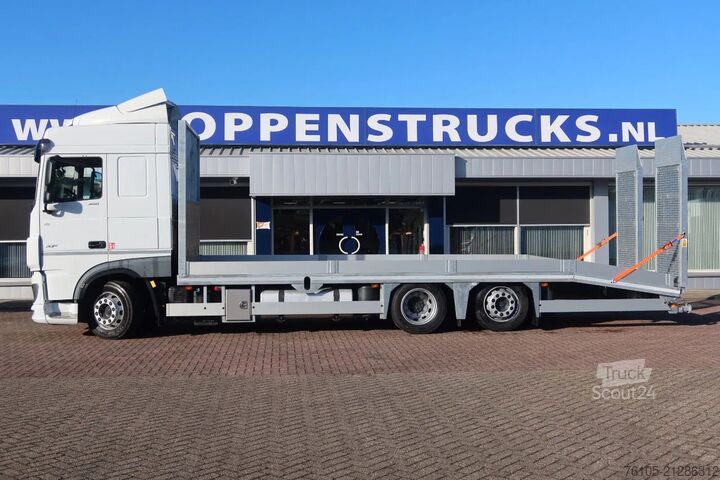 Car transporter DAF XF 450 6x2 Oprijwagen vloerhoogte 100 cm + 2x  ...